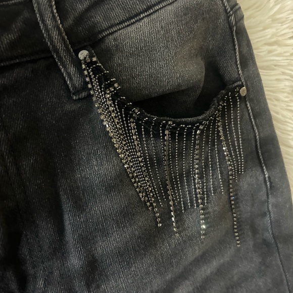 Risen Fringe Pocket High-Rise Flare Jeans - Picture 2 of 5